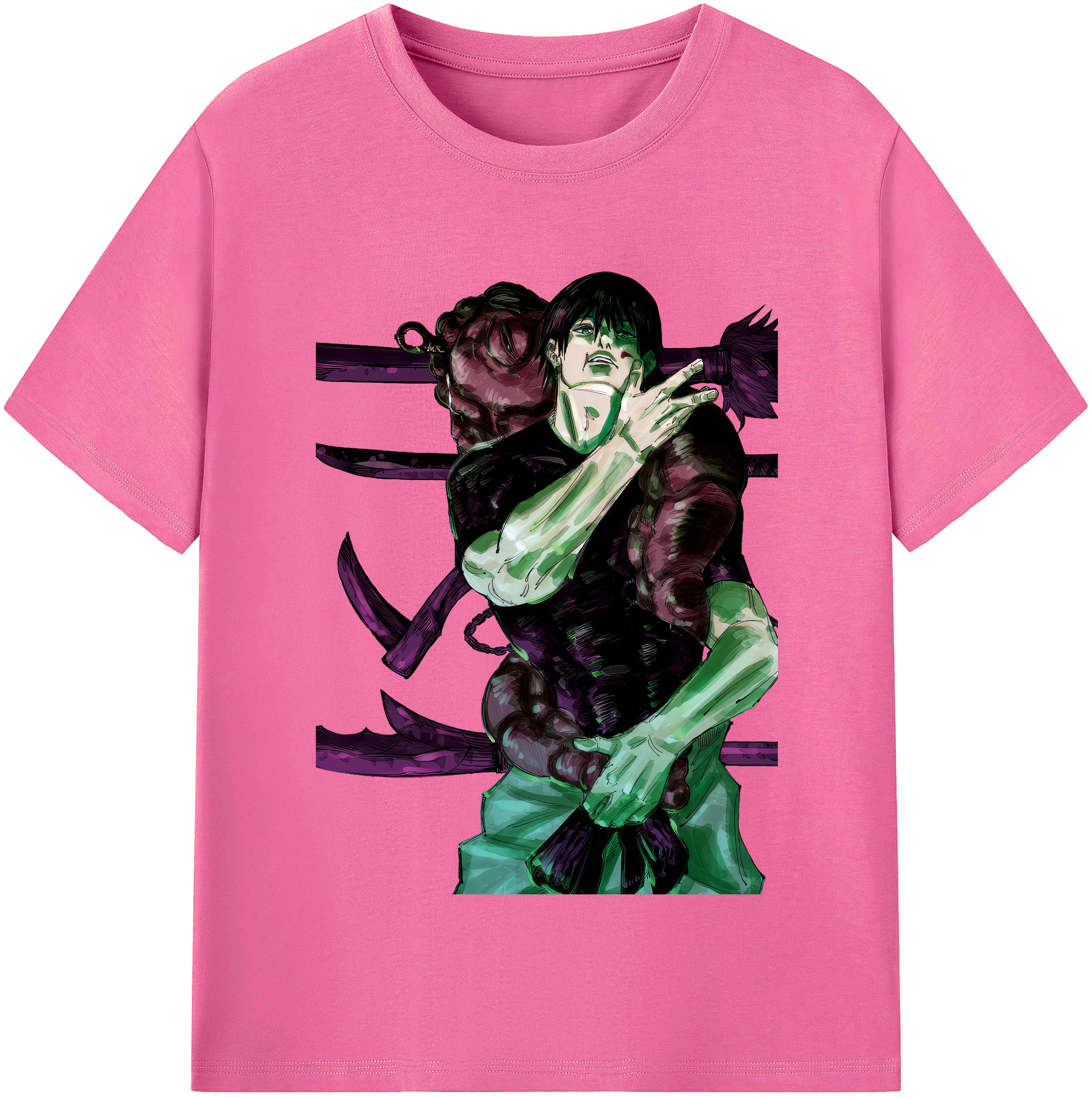 （画像用） 呪術廻戦 Jujutsu Kaisen レディースカジュアルプリントTシャツ（綿100％）
